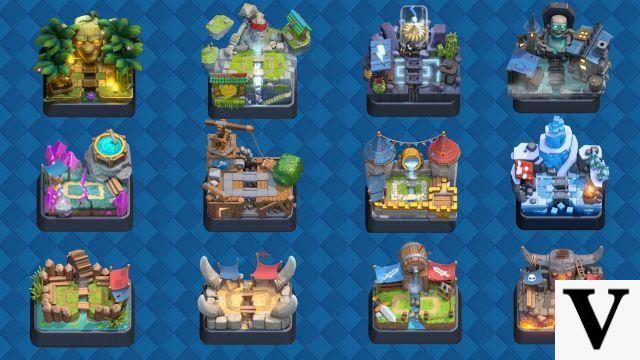 Le arene del gioco Clash Royale in spagnolo