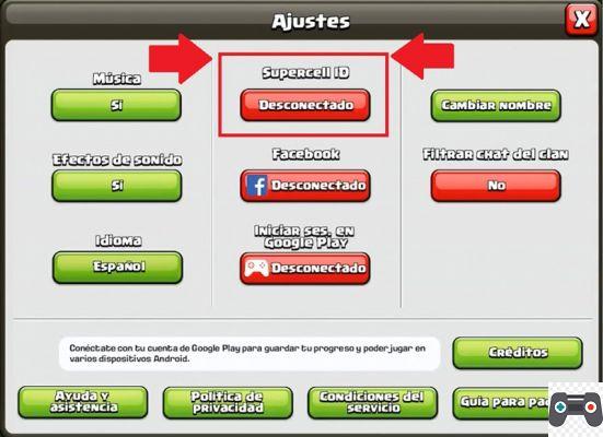 Clash of Clans Supercell ID, password e recupero dell'account