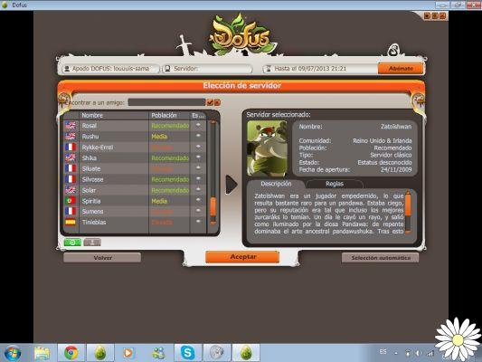 Communauté DOFUS et statut du serveur