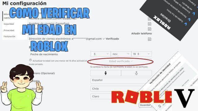 Attivazione e verifica dell'età in Roblox