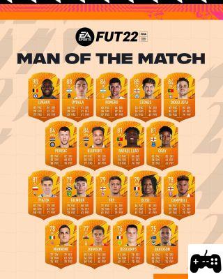 Cartões FIFA 22 e MOTM