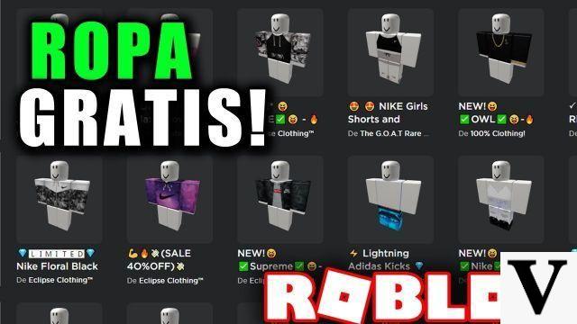 Roupas gratis para roblox