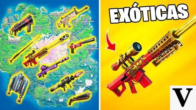 Armes exotiques et mythiques dans Fortnite