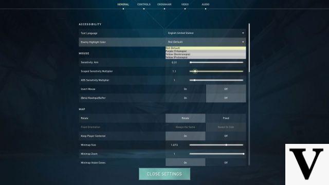 Come cambiare il colore per evidenziare i nemici in Valorant