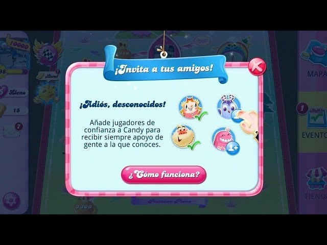 Invita a tus amigos a jugar Candy Crush Saga